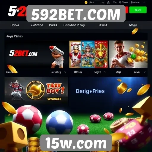 Variedade de jogos disponíveis em 592BET